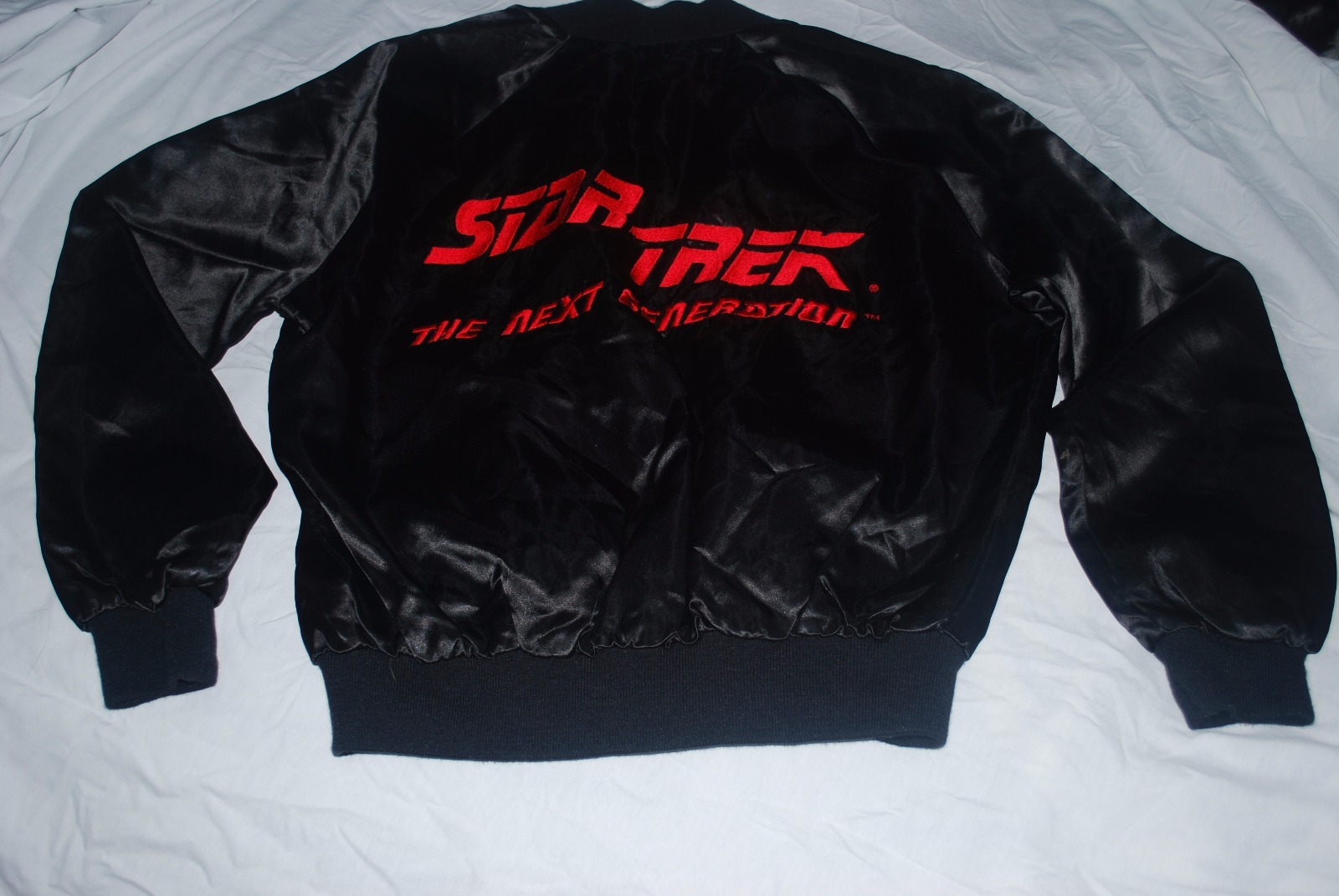 OFFICIAL STAR TREK THE NEXT GENERATION BLACK & RED Jacket  SZ L