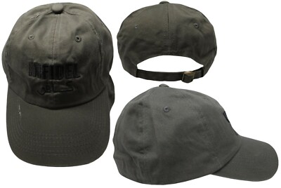 Infidel Olive Green Washed Style Embroidered Baseball Cap