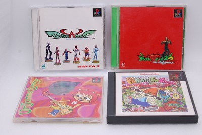 PS1 Bust a Move 1 2 , PARAPPA THE RAPPER (the BEST) & Um Jammer Lammy 4pcs Japan