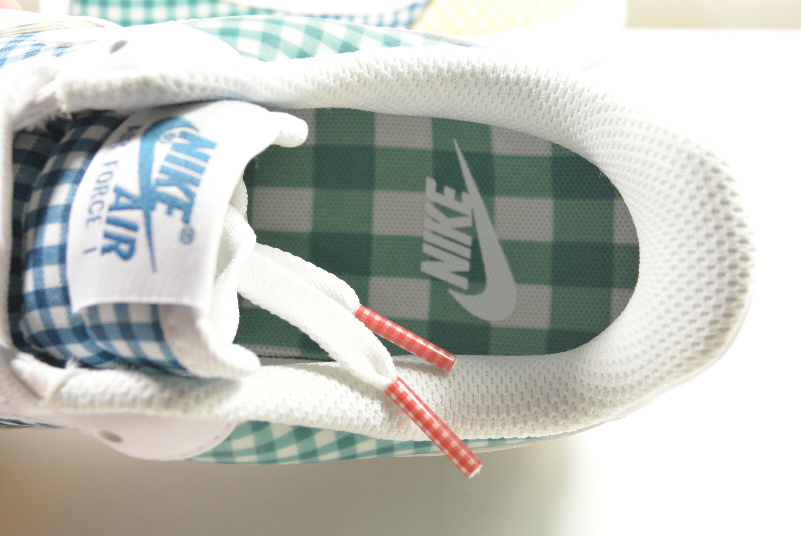 Pre-owned Nike Ds 2019  Air Force 1 Gingham Mystic Green 7