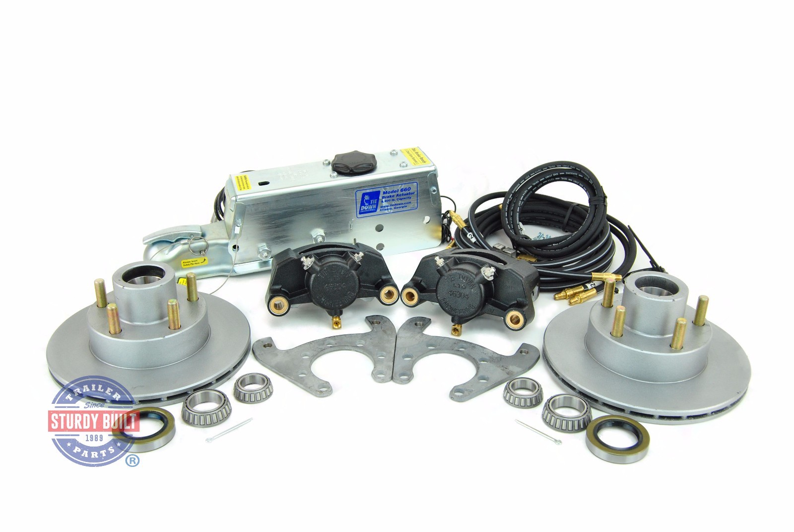 Tie Down Eng Disc Brake Kit 9.6 in Vented Integral Single Axle w