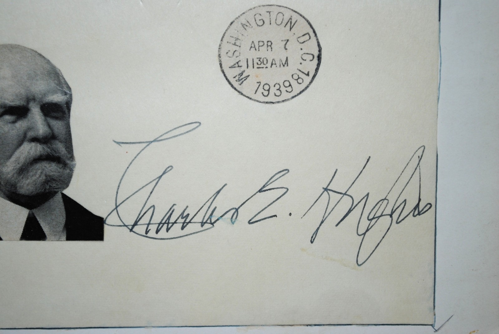 Charles E. Hughes Autograph on Paper (5.5