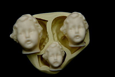 2D BABY FACE #2, Silicone Mold Chocolate Polymer Clay Jewelry Soap Melting Wax