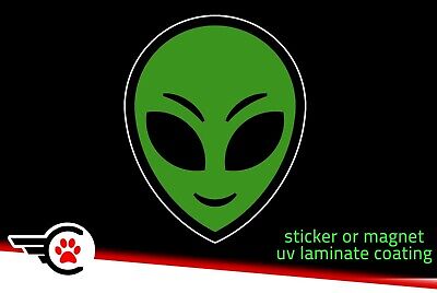  Alien Head sticker or magnet in various widths sticker or magnet