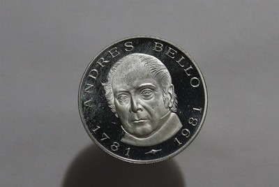 🧭 🇻🇪 VENEZUELA 100 BOLÍVARES 1981 SILVER PROOF Andrés Bello Y# 57 B84 #K3760