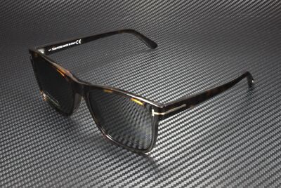 Pre-owned Tom Ford Giulio Ft0698 52d Shiny Dk Havana Smoke Polarized 59mm Men's Sunglasses In Gray