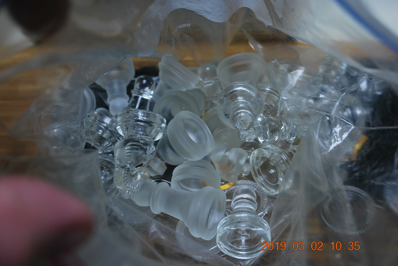 Crystal Chess Set Large 14 inch Board with Complete Chess & Checkers Pieces