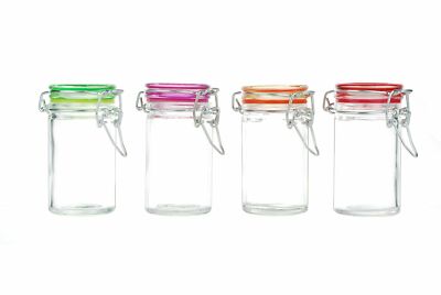 Kinetic GoGreen Glassworks 4Piece Glass Jar Storage Set; 2.37 oz. Each 57112,