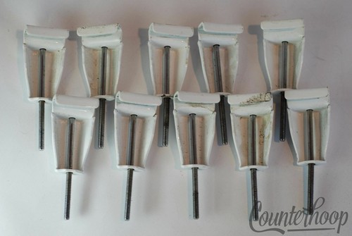 *Premier 10x Bass Drum Tension T-Rods/Claws White Powder-Coated Vintage 70s-80s*