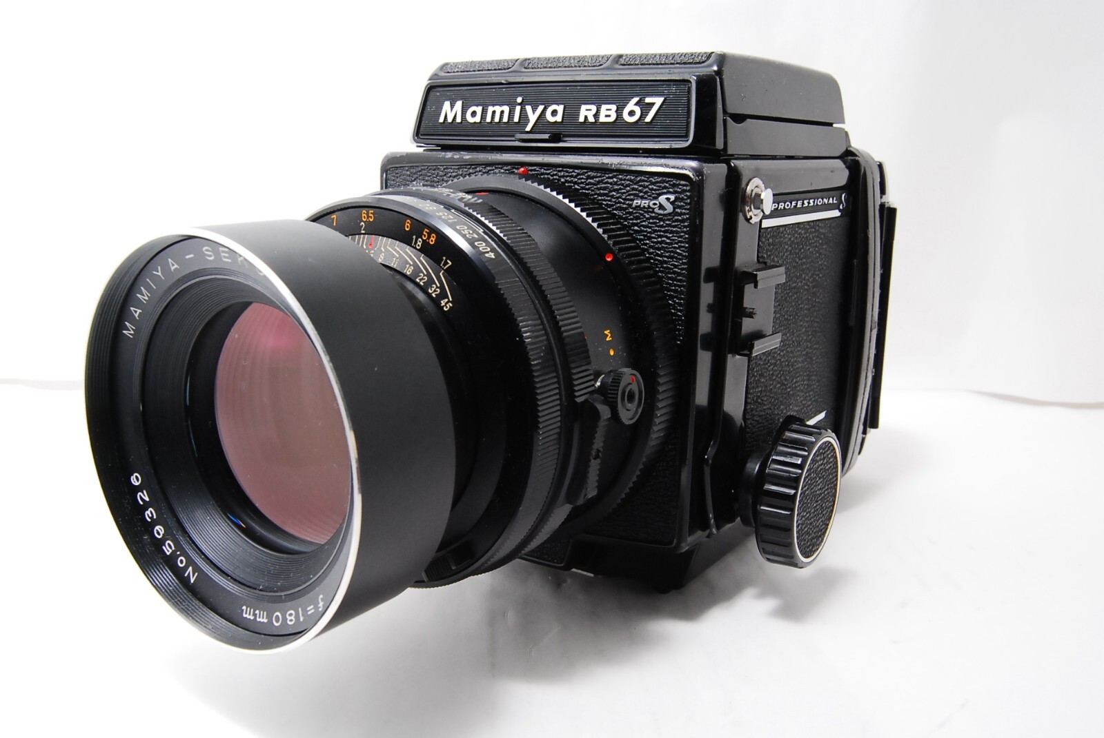 Exc+5 ] Mamiya RB67 Pro S 120 Back + Sekor C 180mm F4.5 From