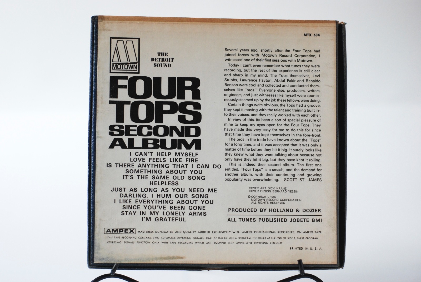 FOUR TOPS REEL TO REEL AUDIO MUSIC TAPES - LOT OF 2