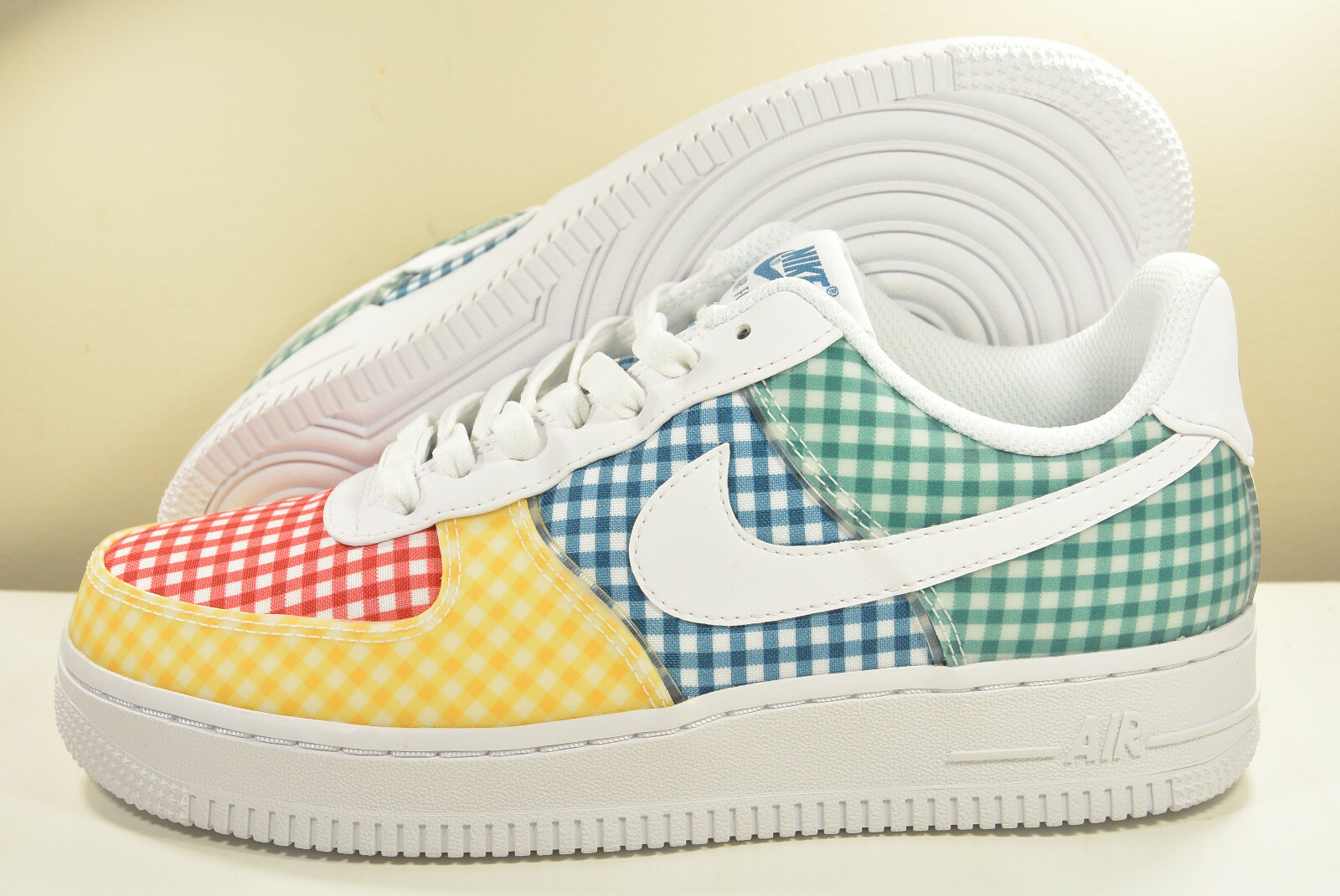 Pre-owned Nike Ds 2019  Air Force 1 Gingham Mystic Green 7