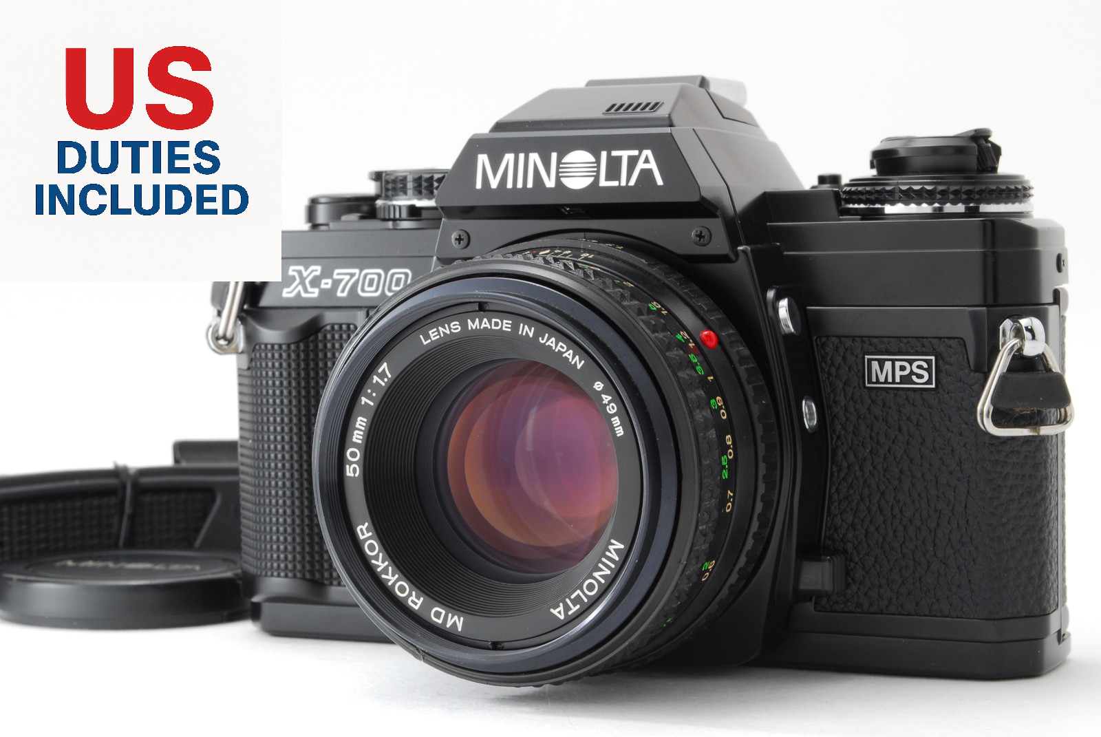 ミノルタ　MINOLTA X-700 MD ROKKOR 50mm F1.7 NEAR MINT] MINOLTA X-700 35mm Film Camera MD ROKKOR 50mm F1.7 Lens