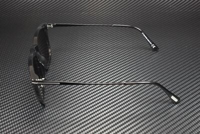 Pre-owned Tom Ford Arnaud-02 Ft0625 01d Shiny Black Smoke Polarized 53 Mm Men's Sunglasses In Gray