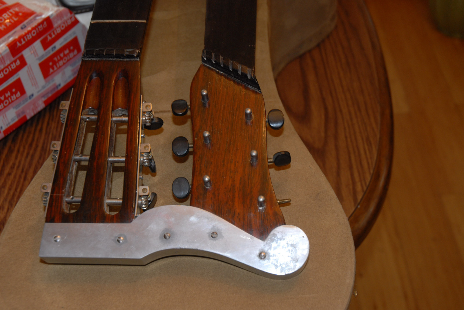 RARE 1915 Supertone Harp Guitar Chicago Double Neck Acoustic 6 & 12 String MINT