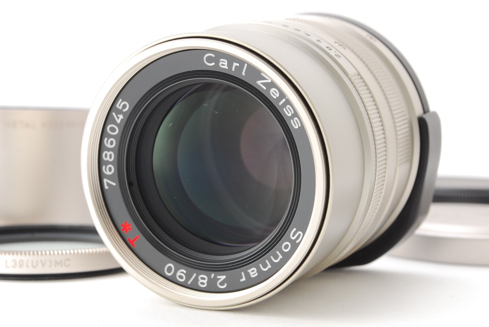 ケース付き美品 Contax Sonnar T* 90mm f/2.8 G MINT w/Hood Case] CONTAX Carl Zeiss Sonnar T* 90mm f2.8 For