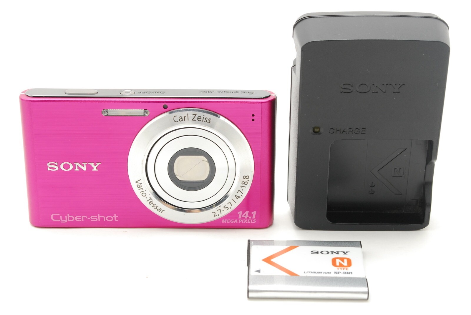 Near MINT】Sony Cyber-shot DSC-W320 Pink 14.1MP 8x Digital