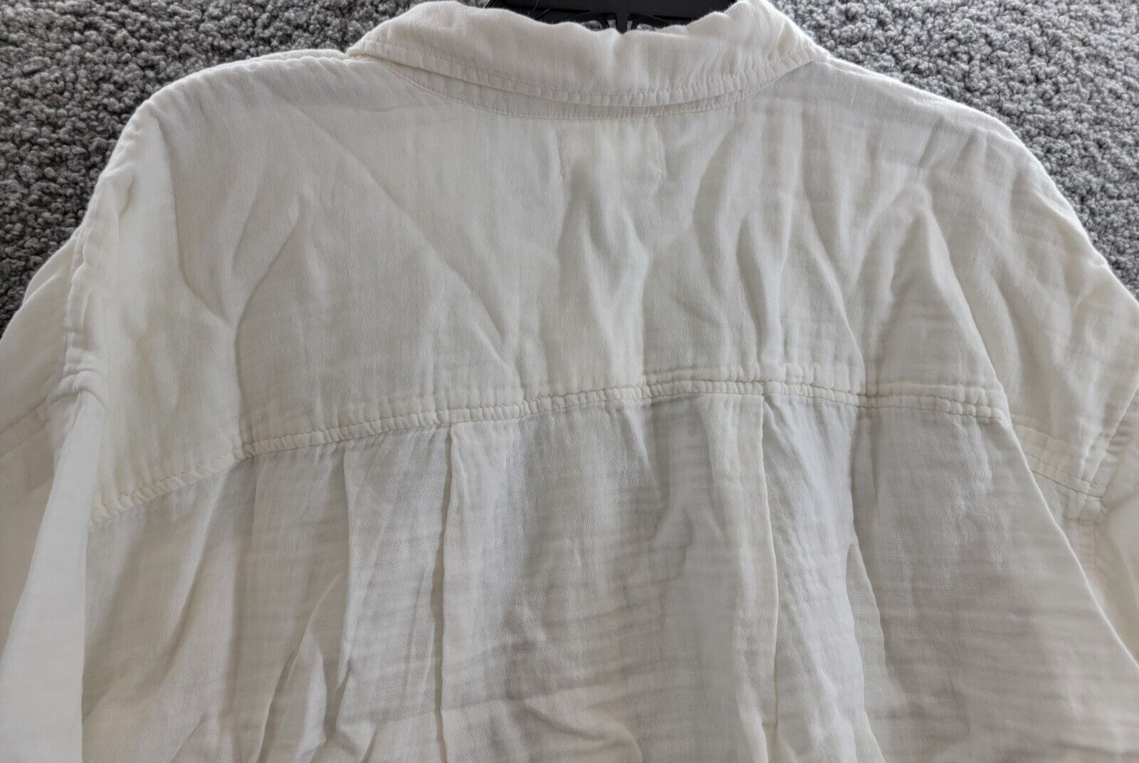 Velvet by Graham & Spencer Lana Shirt Women's M Ecru Patch Pocket Long Sleeve - Picture 14 of 19
