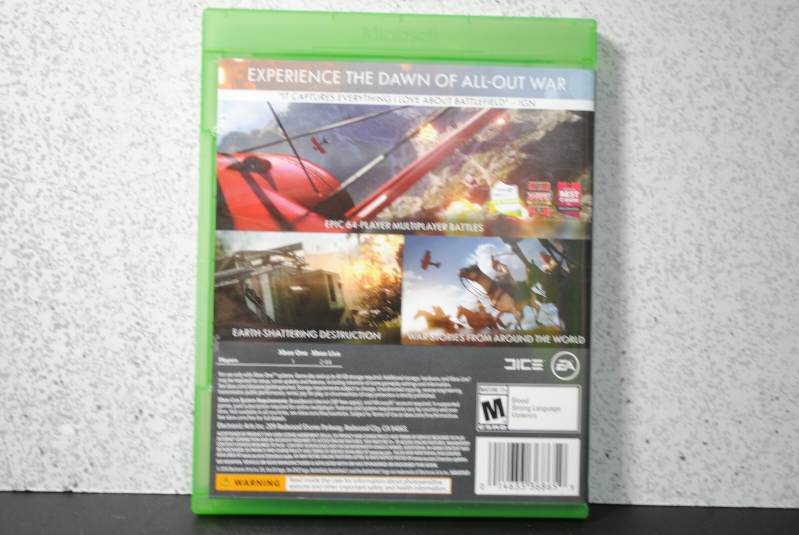 Xbox One Game Lot, 4 Games (Ryse, Evolve, Battlefield 1, Wolfenstein 2)