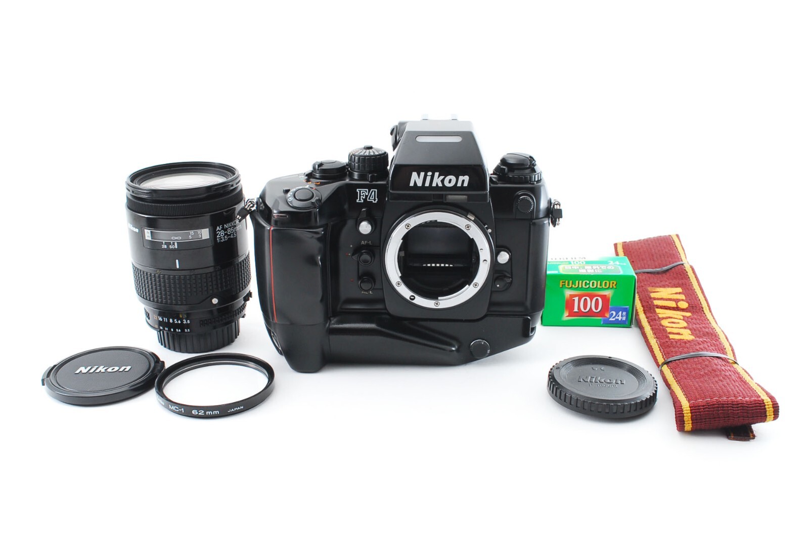 NEAR MINT ] NIKON F4S 35mm Film Camera AF NIKKOR 28-85mm