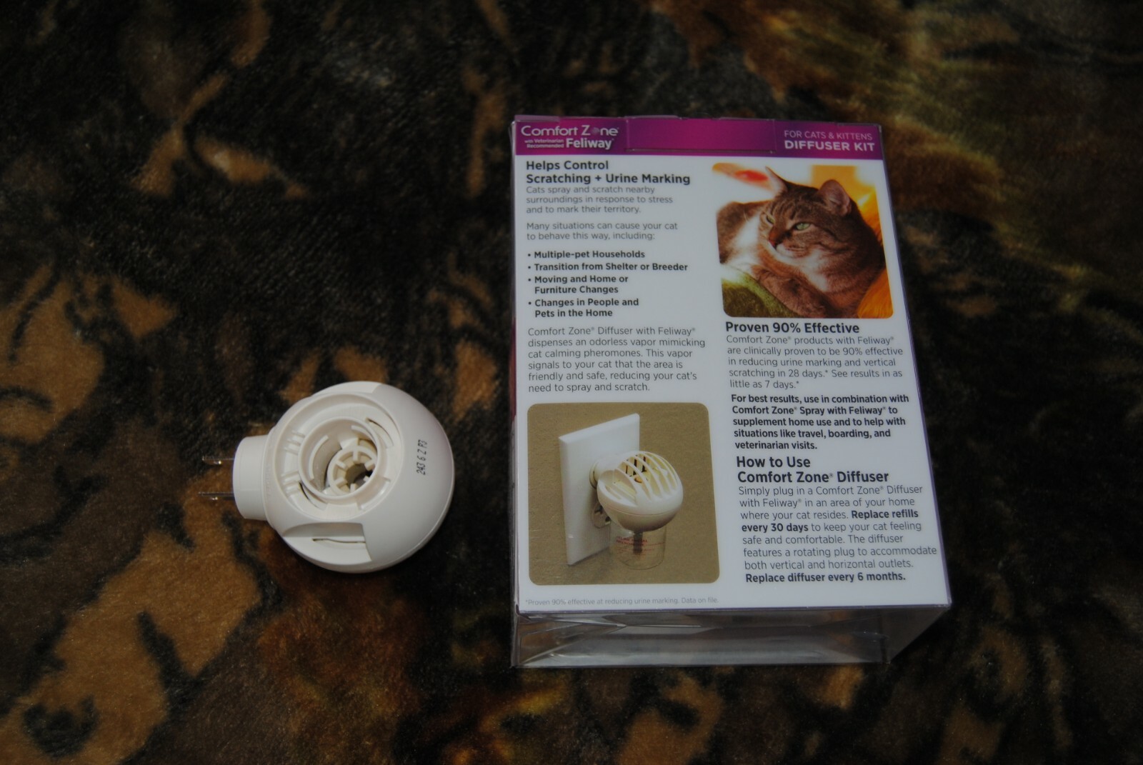 Comfort Zone cat calmer plug-in pheromone diffuser, no plugin included