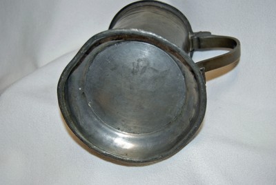 antique 1798 german pewter tankard stein lidded flagon touch