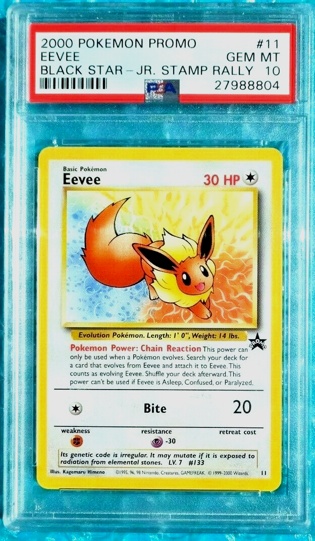 2000 Pokemon Japanese Promo EEVEE JR Stamp Rally Black Star 2000 Pokemon Japanese Promo EEVEE JR Stamp Rally Black Star