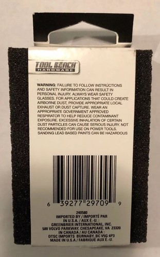 SANDING SPONGE DRY & WET ABRASIVE MEDIUM/FINE GRIT 2.7