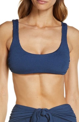 Veronica Beard Celeste Bikini Top (ONLY) in Ocean Blue Size Large NEW