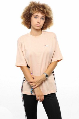 

Футболка Fila Talita женская персиково-белая красная повседневная футболка, Розовый