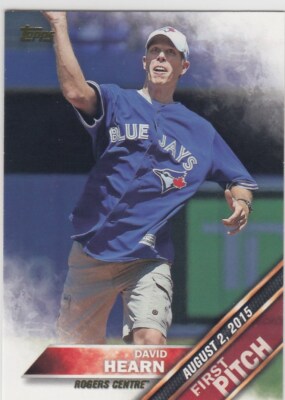 2016 Topps Series 2 DAVID HEARN First Pitch Insert Card #FP-20 Blue Jays Golfer