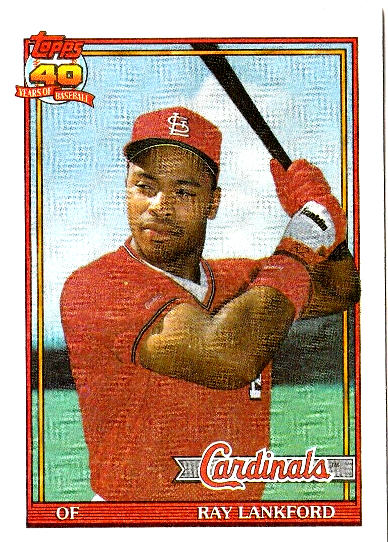 1991 TOPPS #682 RAY LANKFORD - ROOKIE CARD - ST LOUIS
