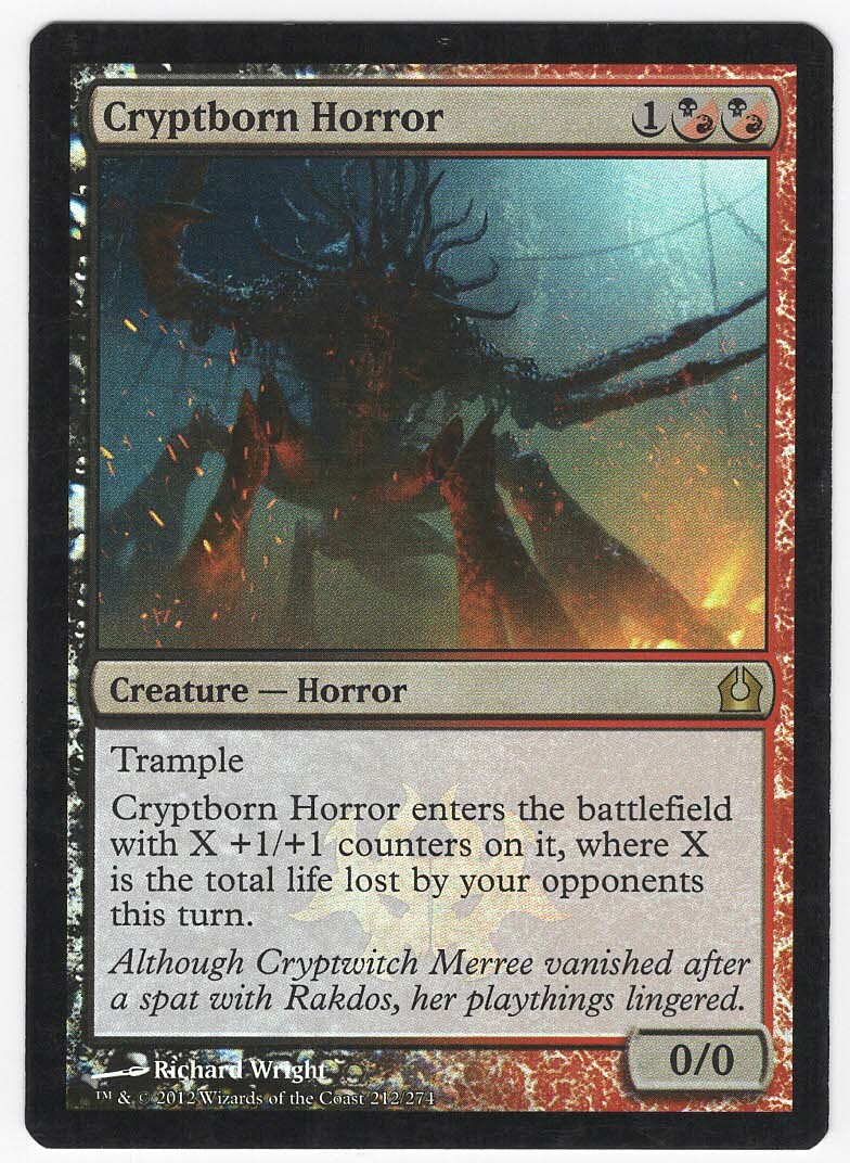 Cryptborn Horror 2x FOIL RTR MTG Return to Ravnica Rare MINT red black Cryptborn Horror 2x FOIL RTR MTG Return to Ravnica Rare MINT red black