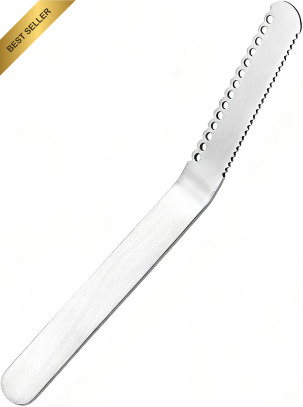 Butter Spreader,Food-Grade 304 Stainless Steel Serrated Knife, 9Cm + 7Cm, Multi-