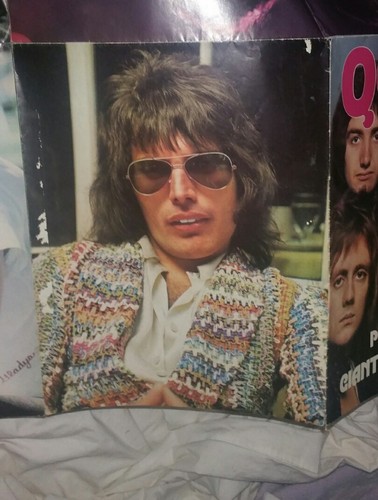 QUEEN band Freddie Mercury 1976 book huge photo large poster magazine Vintage
