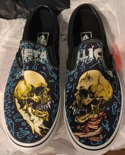 Pre-owned Vans Slip-on Metallica Black Album 30th Anniversary Men's Shoes 12 In Box