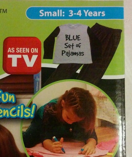 Nip As seen on TV Draw jammies small 3-4 blue