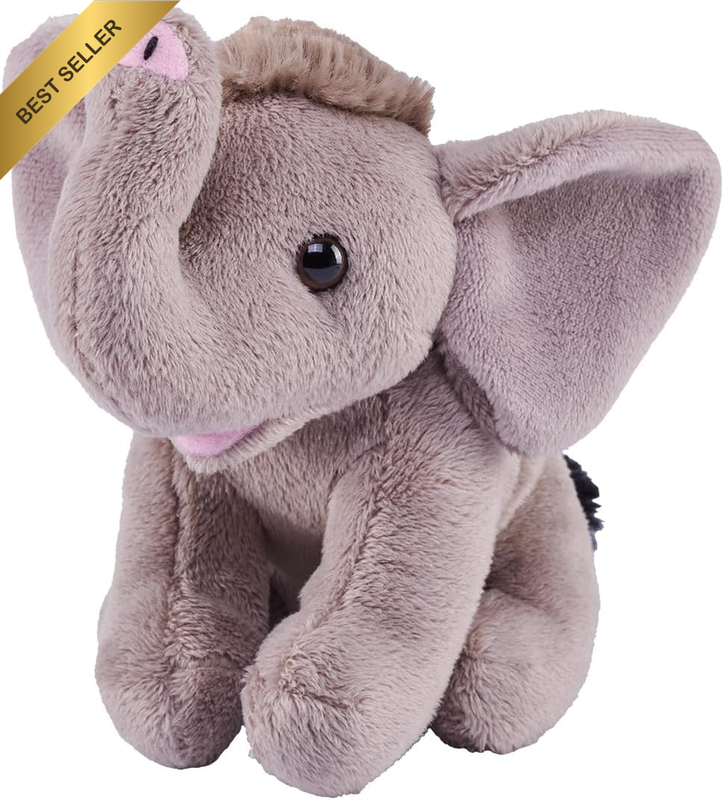 Pocketkins Eco Elephant, Stuffed Animal, 5 Inches, Plush Toy, Made from Recycled
