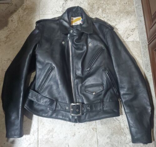 RARE TAG VINTAGE SCHOTT NYC PERFECTO ONE STAR BLACK LEATHER RARE TAG VINTAGE SCHOTT NYC PERFECTO ONE STAR BLACK LEATHER