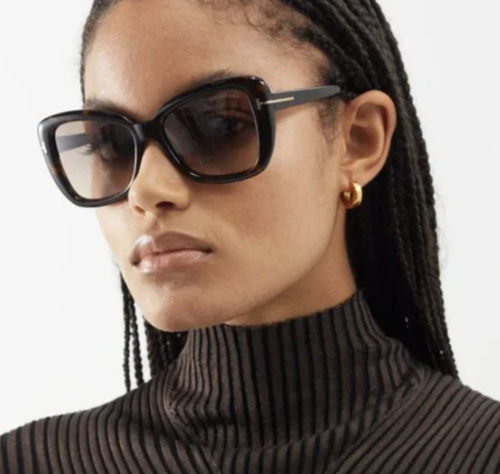 TOM FORD TOM FORD FT1008-52F-55 DARK HAVANA SUNGLASSES