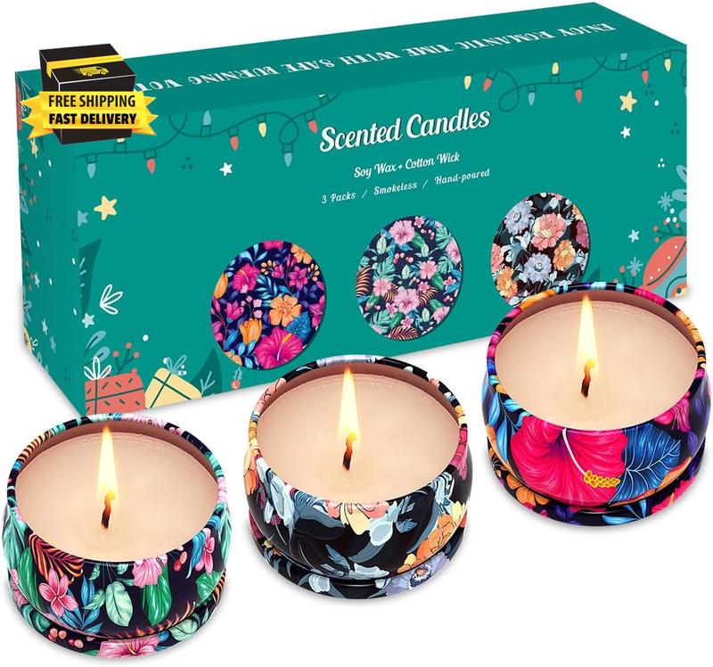 Scented Candles Gift Set,3 Pack Candles for Home Scented, Lo