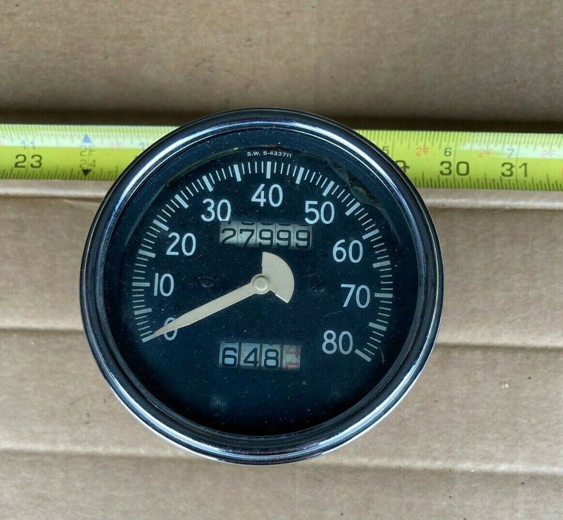 Stewart Warner S.W. Speedometer Odometer S-423711 Jeep Willy F...