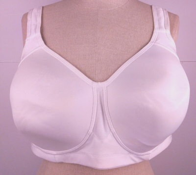 Vanity Fair 71500 White Nylon Wireless Sports Bra Size 38 DD (32