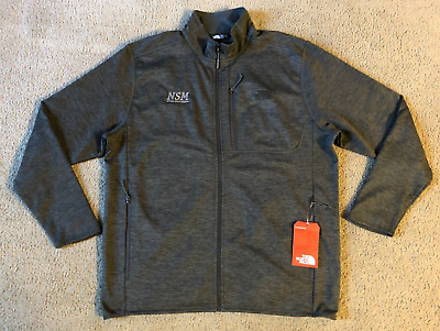 NWT North Face Men's Dark Gray Zip Front Sweatshirt w/Company Logo - Size XL