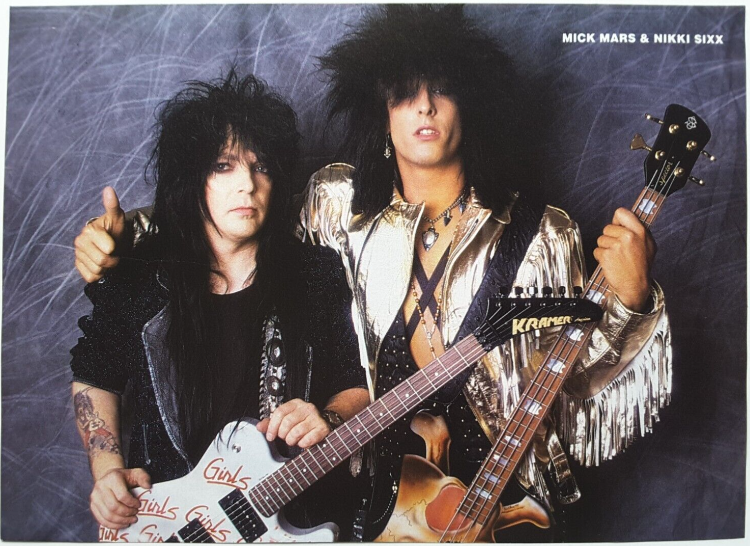 MOTLEY CRUE MICK MARS NIKKI SIXX/ VINCE NEIL 80'S MAGAZINE