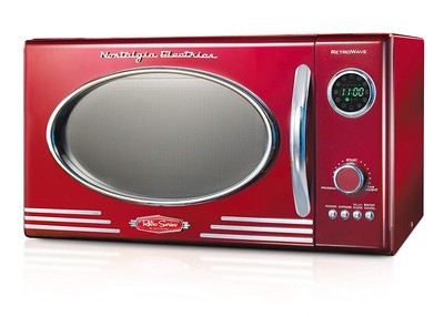 Nostalgia RMO400RED Retro 0.9 Cubic Foot Microwave Oven
