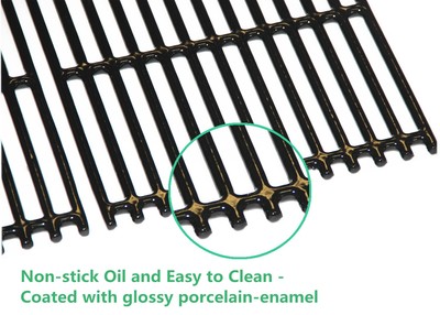 hyG937C Porcelain Coated Cast Iron Grill Grates Replacement for Charbroil Grills