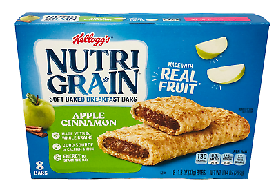 Kellogg's Apple Cinnamon Nutri Grain Soft Baked Breakfast Bars...