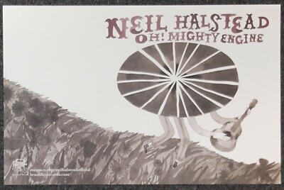 Neil Halstead Oh! Mighty Engine 2008 Double-sided PROMO POSTER