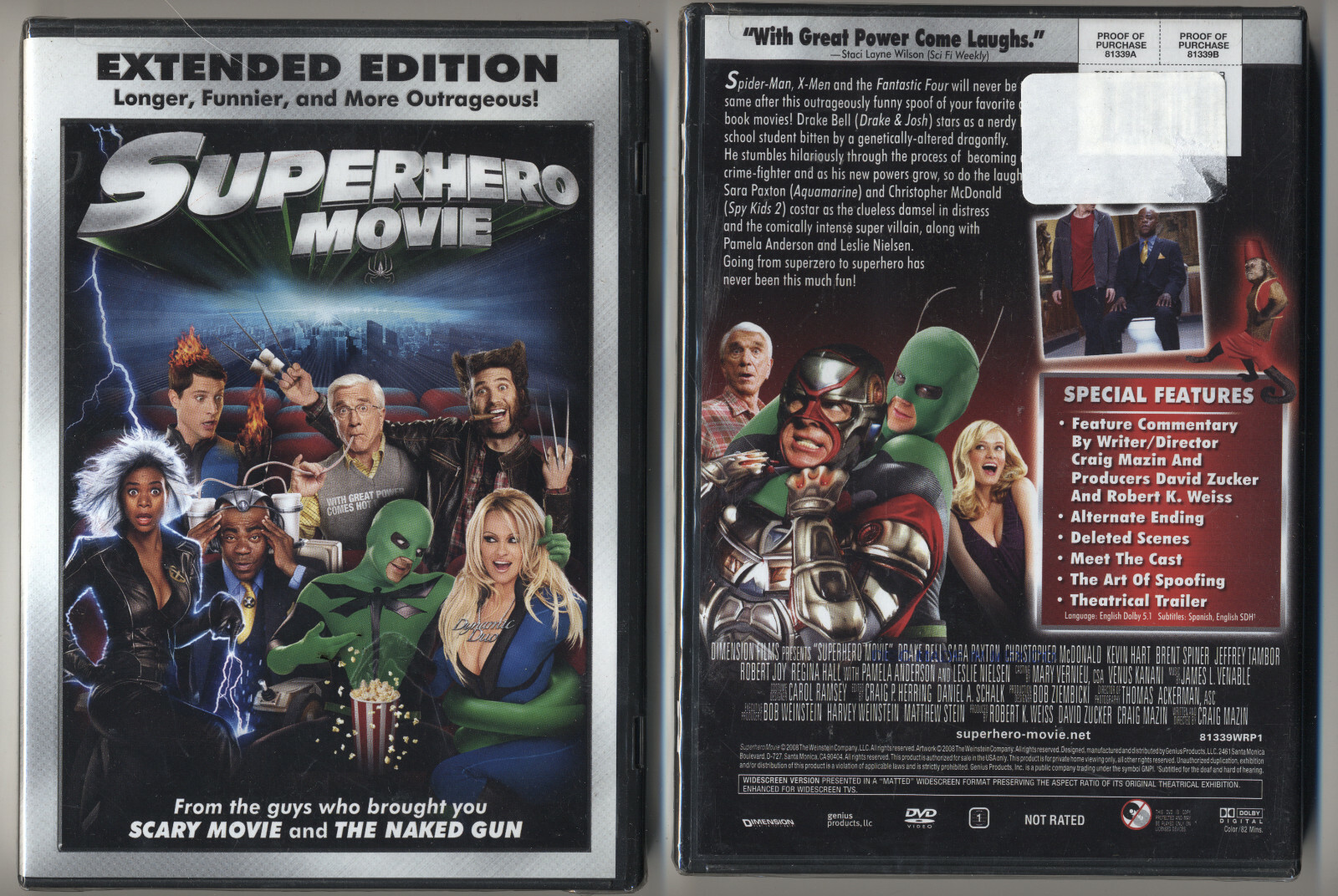 Superhero Movie - 2008 Extended Edition DVD - Brand New MINT